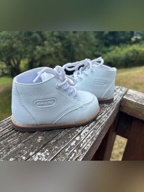 Baby Lace-Up Walker Shoes in White by